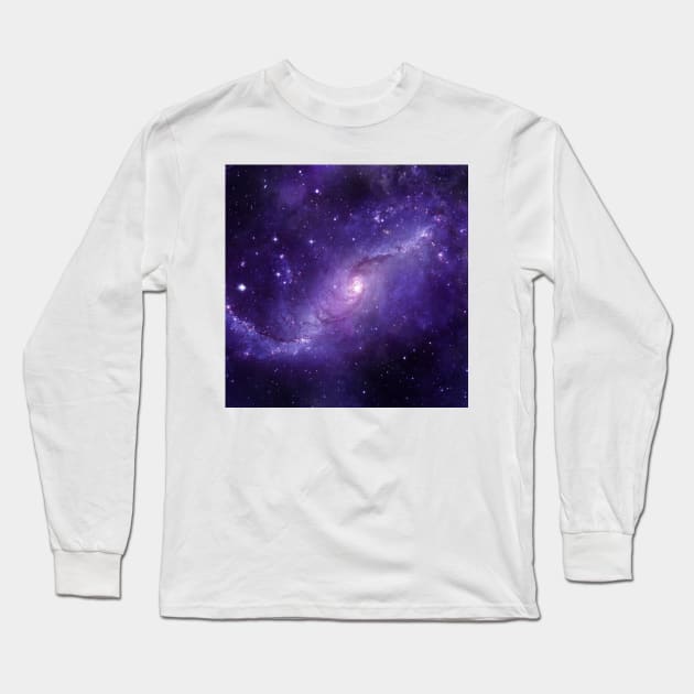 Purple Galaxy Long Sleeve T-Shirt by ArtoTee